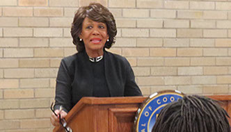 Congresswoman Maxine Waters  the U.S. Representative for California's 43rd congressional district spoke to the Women In Need Of Discovering Own 